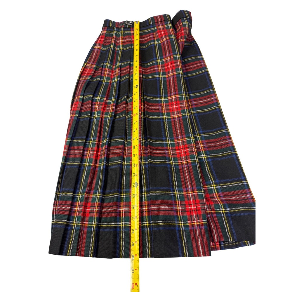 Moffat Woollens Plaid Wool Kilt Skirt Made in Scotland Red Green Tartan USA 10 - Picture 10 of 11